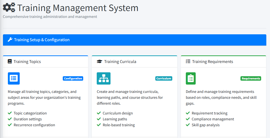 Training Management System